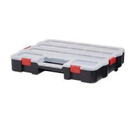 Mallette a outils viso pp couvercle transparent poignee transport 7 compartiments et 8 separateurs amovibles