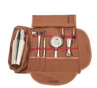 Mallette Barman avec Accessoires de Bar Acier Inoxydable, Sacoche de Rangement pour Matériel de Bar Set Kit Cocktail Portable Voyage Mixologie (4 Couleurs Disponibles)