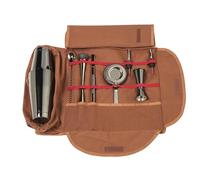 Mallette Barman avec Accessoires de Bar Couleur Noir Gun Métal, Sacoche de Rangement pour Matériel de Bar Set Kit Cocktail Portable Voyage Mixologie (4 Couleurs Disponibles)