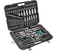 Cecotec Boîte à outils Macgyver KRK 6200 – 216 pièces, 3 cliquets 72 dents, douilles CR-V, Argent