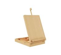Vinsetto Chevalet de table en bois pour toile jusqu'à 61 cm, chevalet de table réglable en bois de hêtre, planche à dessin pliante et portable pour adultes, débutants, artistes peintres, bois naturel