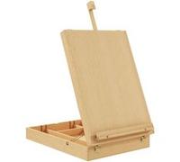 Vinsetto Chevalet de table en bois pour toile jusqu'à 61 cm, chevalet de table réglable en bois de hêtre, planche à dessin pliante et portable pour adultes, débutants, artistes peintres, bois naturel