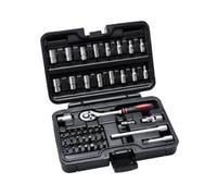 Mallette liquet 44 pièces : 16 douilles 1/4 + 21 embouts + 1 adaptateur - Réf. 23276