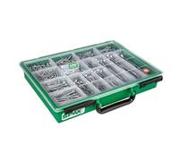 Mallette d'assortiment SPAX, jeu de vis avec 14 cotes, 387 pièces, tête fraisée, T-STAR plus, WIROX - 4000001991169