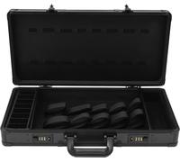 Mallette de coiffeur - Mallette à outils en aluminium - 55 × 27 × 10 cm - Capacité de charge : 10 kg - Pour les outils de coiffure et les ciseaux - Noir