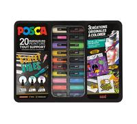Posca Marqueur à pigments "STREET VIBES" boîte métallique de 20 pièces