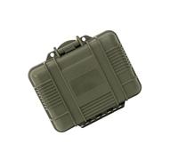 Mallette de rangement avec doublure en éponge épaisse, vert armée | Boîte à outils en plastique rigide avec cadre renforcé et charnières métalliques pour un rangement sûr