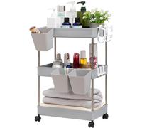 Mallette de rangement en 3 parties, en plastique et en acier inoxydable - multifonctionnelle - 1 pièce - 39 cm x 21,5 cm x 61 cm