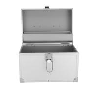 Mallette de Rangement en Aluminium Portable Rigide pour Outils et Bijoux | Double Couche, Grand Compartiment Intérieur, Angles Droits, Alliage D’aluminium, Argenté
