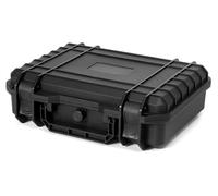 Mallette de rangement étanche pour outils, avec coque de protection robuste de 25 x 20 x 7,4 cm, en ABS. Contient un insert en mousse. Boîte de rangement pour appareil photo et outils, de couleur noir