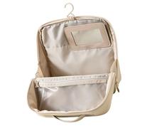Mallette de rangement lisse pour maquillage avec panneau renforcé et tissu imperméable, convient pour un usage quotidien ou la planification de vacances, planificateur de beauté compact à suspendre
