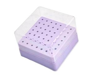 Mallette de rangement pour forets Nail Art, capacité de 49 emplacements, de place, conception plate, conteneur empilable pour outils de salon de manucure, solution d ' organisation, étui
