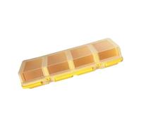 Mallette de rangement pour fournitures de bricolage avec translucide, jaune | Couvercle transparent avec fermeture sécurisée pour vis de matériel, fixations perles