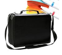 Mallette de rangement pour marqueurs, organisateur de marqueurs, porte-marqueurs, sac de rangement, organisateur de fournitures scolaires, récipient pour pinceaux de maquillage, stylo gel, Noir , Voir