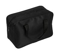Mallette de rangement rectangulaire avec deux poignées tissées | Construction noire sur les côtés souples, corps principal zippé, poignées tissées dédiées, transport d'équipement et