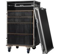 Mallette de rangement SHOWGEAR 2 avec 4 caisses et deux plans de travail - Étuis universels à enroulement
