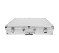 Mallette de Transport D'outils en Alliage D'aluminium, Légère et Antichoc | Doublure Rembourrée, Portabilité Facile, Usage Extérieur et Voyage, Finition Blanche, Format Compact