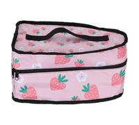 Mallette de Transport Motif Fraise Rose, en Polyester Fer à Repasser | Fer Électrique et Défroisseur, Légère et Pratique, Protection Fiable, Usage Bureau ou Bagage