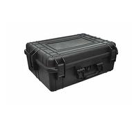 Mallette de transport noire avec mousse de 35 L de capacité en polypropylène, 57 x 43 x 22 cm, verrouillable, idéale pour boîte à outils, atelier, garage et bricolage transport