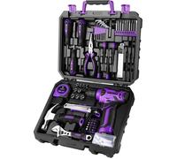 Mallette d'outils DEKO 8V 126 pièces - Perceuse-visseuse sans fil multifonction
