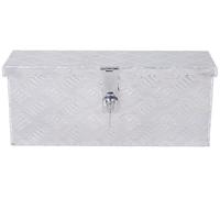 Mallette d'outils en aluminium | Couleur : Argent | Dimensions : 15,5 x 50 x 20,5 cm
