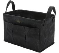 Mallette d'outils pliable, en toile cirée, dimensions 35x20x20 cm, couleur noire