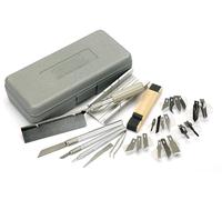Mallette d'outils pour modélisme, 29 pièces, 26,3 x 12,2 x 7,2 cm, couleur bleue