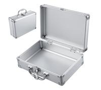 Mallette en Aluminium Argentée pour Transport Fréquent D'objets Précieux | Alliage D'aluminium, Cadre Renforcé, Structure Robuste, pour Petites Caméras et Instruments, Facile à Porter