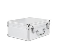 Mallette en aluminium pour ordinateur portable Porte-documents latéraux rigides, porte-documents en aluminium avec poignée, organisateur de rangement for camion éponge intégré, coffre serrure sécurité