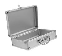 Mallette Métal Argentée Portable avec Poignée et Verrou à Mot de Passe | Alliage D'aluminium, Haute Rigidité, Protection Renforcée, Usage Maison