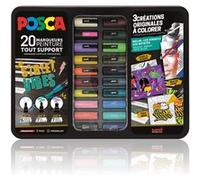 Posca Marqueur à pigments "STREET VIBES" boîte métallique de 20 pièces