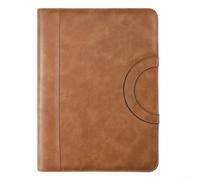 Mallette Multifonctionnelle pour a4 en avec Porte-Téléphone et Anneaux - Organiseur de Dossiers pour Réunion de Conférence 34x25cm(brown)