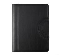 Mallette Multifonctionnelle pour a4 en avec Porte-Téléphone et Anneaux - Organiseur de Dossiers pour Réunion de Conférence 34x25cm(Black)