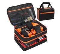 Mallette Multimètre Organisateur Test Double Couche | Étui De Transport Pour Outils De Circuit Électrique Pince Ampèremétrique, Fils, Piles, Prise Maintenance Électricien Et