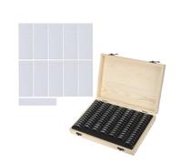 Mallette numismatique en bois Boîte de rangement pièces monnaie avec coussinet réglage, 20/30/50/100 , étui Collection commémoratives en bois réglables, porte-Capsules pour collectionneurs(100PCS)