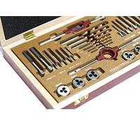Mallette Tivoly 30 pcs 7 Jeux de 2 Tarauds + 7 Filières + 2 Accessoires M3 à M12 + 7 Forets Métaux Furius HSS