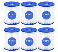 Mallez Lot de 6 cartouches filtrantes de rechange pour piscine gonflable, taille I, 7,9 x 8,9 cm