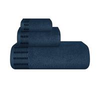 MALLONI Home Lot de 3 Serviettes en Coton Ultra Douces, compactes et légères - Contient des Serviettes de Bain 71,1 x 139,7 cm, des Serviettes 40,6 x 61 cm et Une débarbouillette de 30,5 x 30,5 cm
