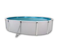 MALLORCA Piscine hors sol en acier ovale 550 x 366 x 120 (Kit complet piscine, Filtre, Skimmer et échelle)