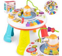 Malplay Table d'apprentissage interactive Table de jeu Piano Plateau de jeu Sons Lumières Cadeau à partir de 18 mois