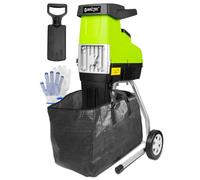 MalTec Broyeur de jardin électrique 3500 W - Broyeur de bois - Sac collecteur de 60 l - Épaisseur de coupe jusqu'à 44 mm