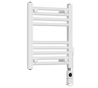 MalTec Radiateur de salle de bain Chauffage de salle de bain Conducteur électrique Thermostat BH300W-WH Huile Blanc Sèche-serviettes