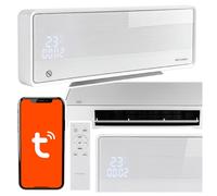 MalTec : Radiateur mural à convection d'air avec télécommande, économe en énergie, avec minuterie, 2000 W, blanc