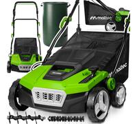MalTec Scarificateur Aérateur de gazon Électrique Largeur de travail 38 cm Enlève-mousse 5 niveaux Hauteur de travail