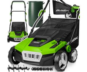 MalTec Scarificateur Aérateur de gazon Électrique Largeur de travail 38 cm Enlève-mousse 5 niveaux Hauteur de travail