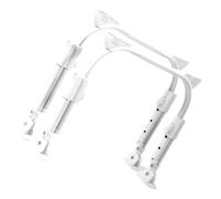 MALUGOGO 1 Paire Pieds de Table de Lit Pliants en Fer Forme U Charnière Autobloquante Pied de Remplacement pour Table Antidérapant Installation Facile Adapté pour Bureaux de Lit