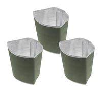 MALUGOGO 3 Pièces Housse de Protection pour Pot de Fleurs, Cache-Pot D'extérieur en Feuille D'aluminium, Vert, pour Arbustes et Fleurs, 29cm H X 32cm, Jardin, Hiver
