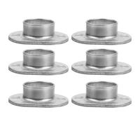 MALUGOGO Bride Ronde de Poteau 48 mm en Acier Zingué, Lot de 6 pour Tube Rond, Fixation Robuste pour Garde-Corps en Extérieur