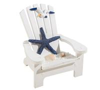 MALUGOGO Chaise de plage style méditerranéen Ornement avec design miniature pour bureau et accessoires photo, décoration de fête de plage d'été pour la maison et le jardin