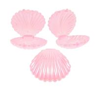 MALUGOGO Coffret à Bijoux de Coquillage 3 Pièces en Pp Réutilisable, Emballage Élégant et Espace Ample pour Fête et Décoration D'événement